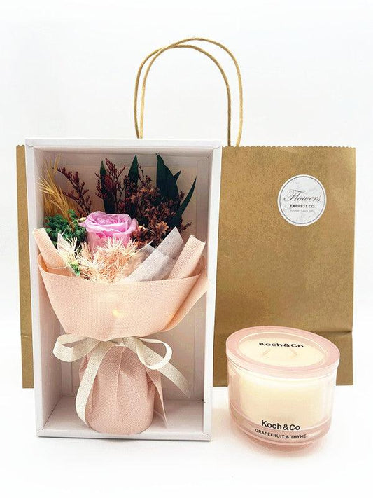 Flower Delivery Melbourne -Same Day Delivery Online Melbourne Florist  -Fairy Eternal Rose Bouquet Gift Bag- Flowers Express CO