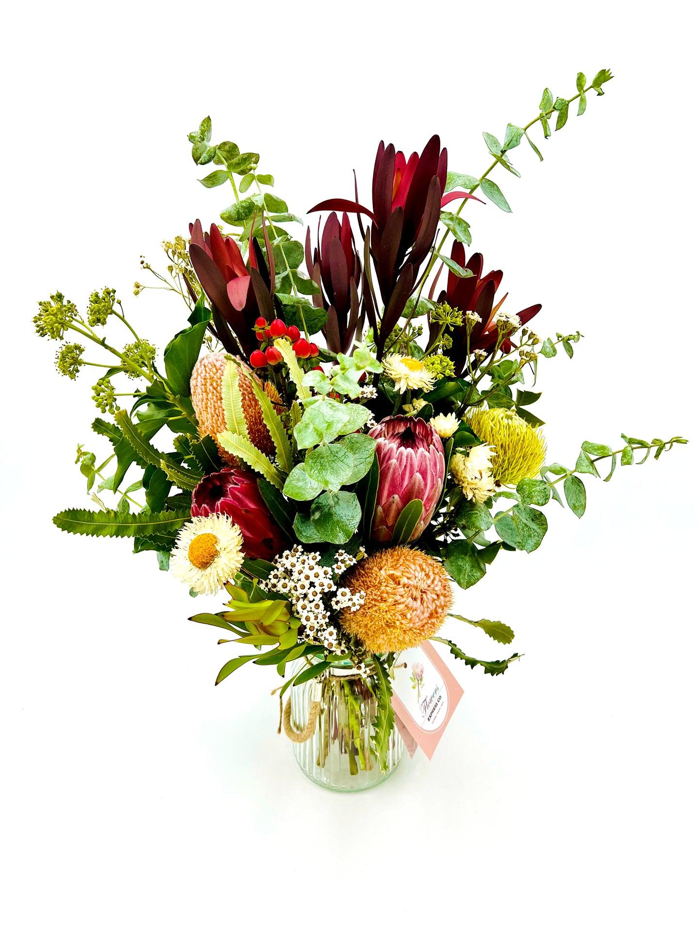 Flower Delivery Melbourne -Same Day Delivery Online Melbourne Florist -Native Mix Jar Large- Flowers Express CO