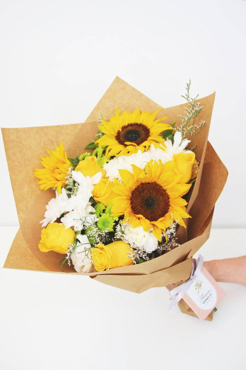 Sunflowers & Roses Bouquet Small