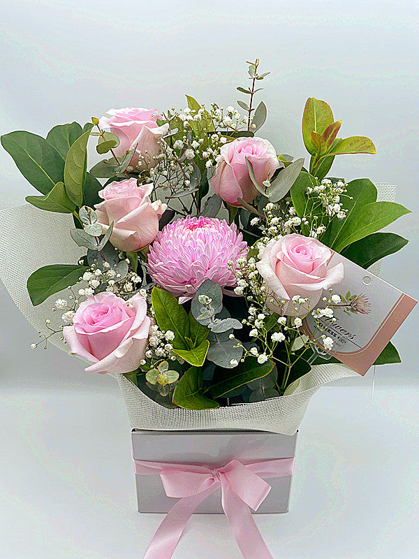 Flower Delivery Melbourne - Same Day Delivery Online Melbourne Florist  - Blushing Bloom Box- Flowers Express CO