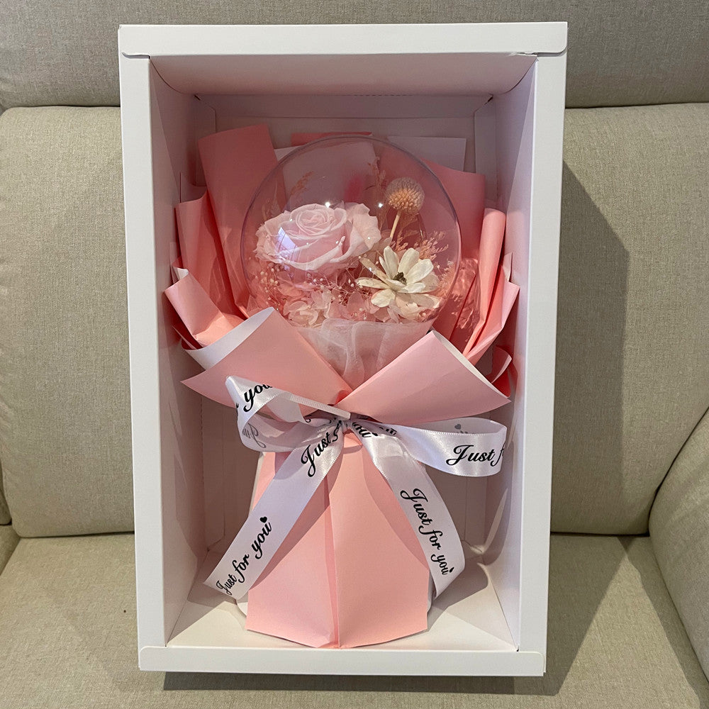Fairy Light Rose Globe Bouquet