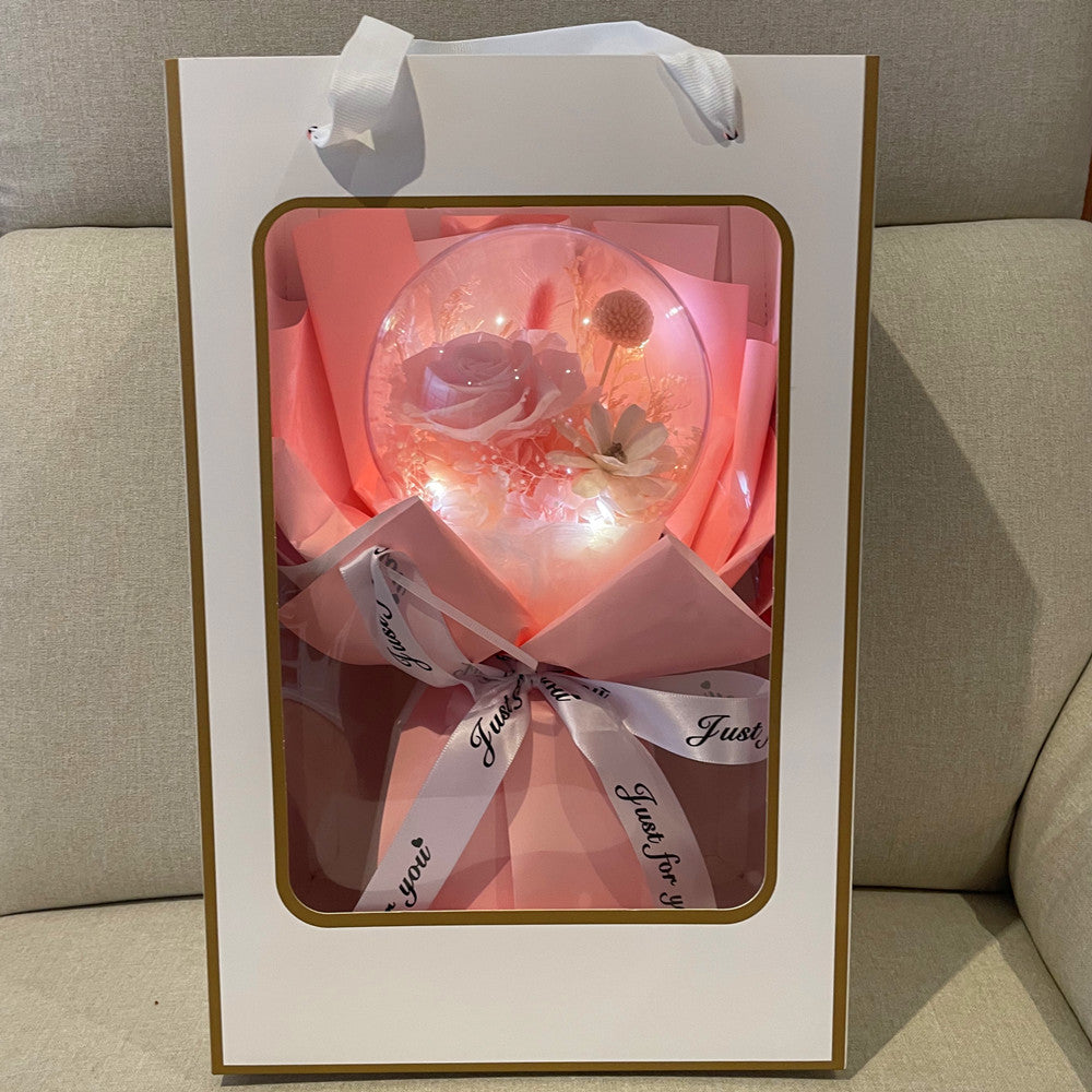 Fairy Light Rose Globe Bouquet
