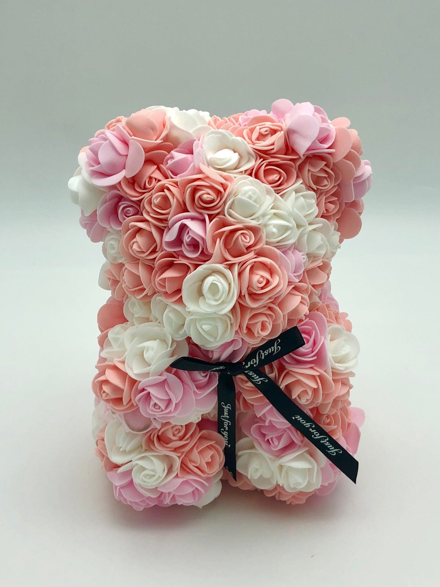 Flower Delivery Melbourne -Same Day Delivery Online Melbourne Florist  -Rose Bear (25cm)-Pink mix - Flowers Express CO