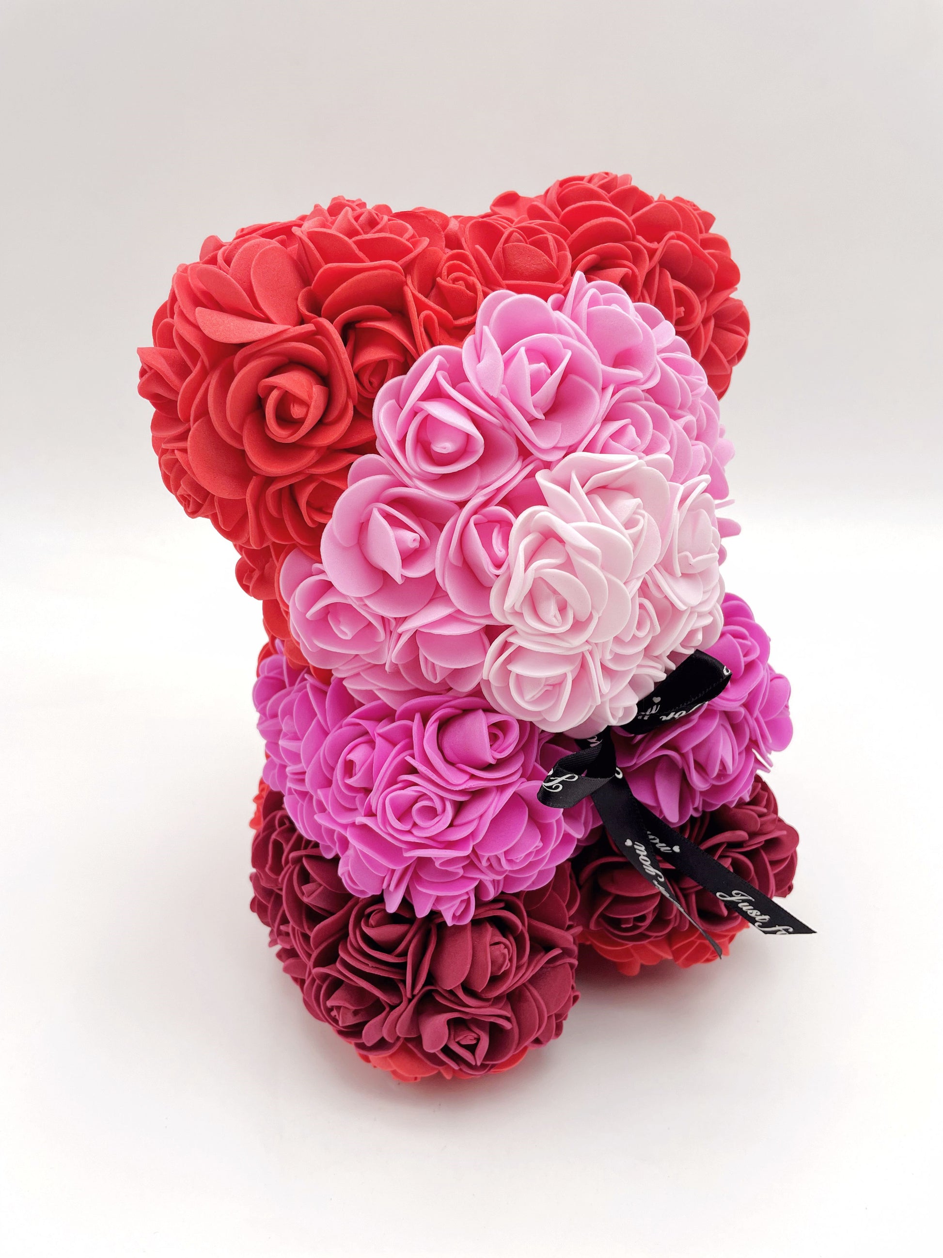 Flower Delivery Melbourne -Same Day Delivery Online Melbourne Florist  -Rose Bear (25cm)-Rainbow Mix - Flowers Express CO