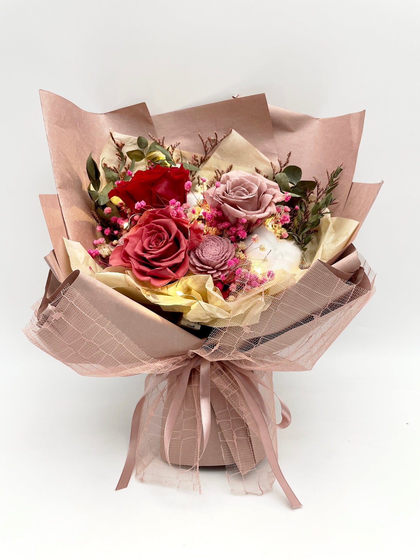 Flower Delivery Melbourne -Same Day Delivery Online Melbourne Florist  -Fairy Light Everlasting Bouquet- Flowers Express CO