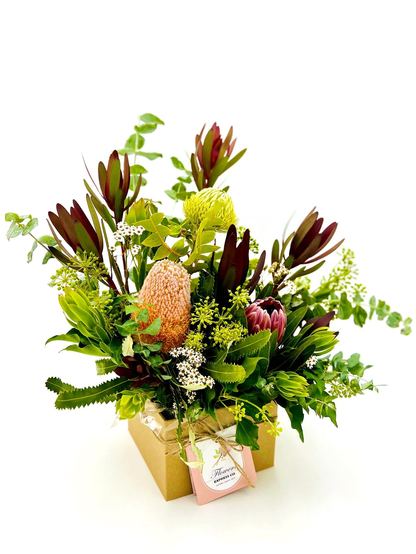 Beautifully arranged native flower box in Melbourne - Native Mix Box Medium