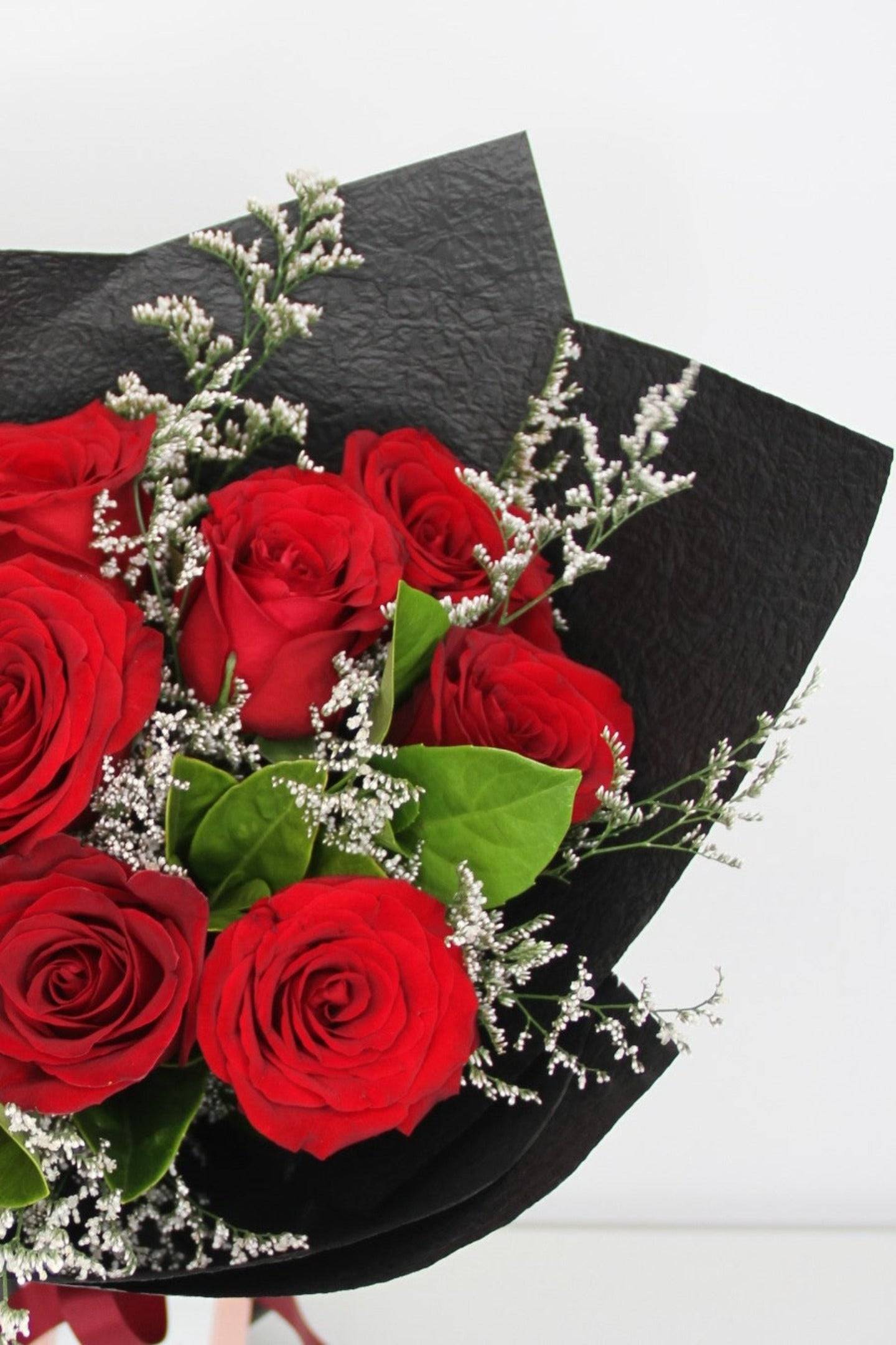 Red Rose Bouqut 10 Stems - Flowers Express Co