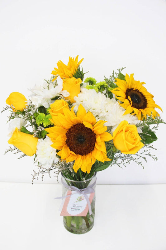 Sunflowers x Roses Jar Small - Flowers Express Co